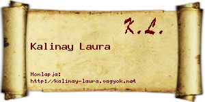 Kalinay Laura névjegykártya